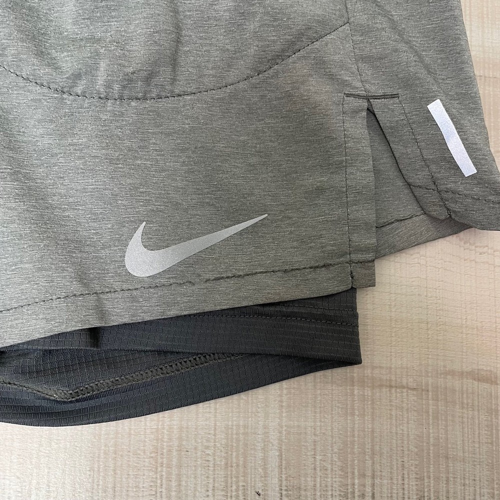 Nike Running 2-In-1 Double Shorts Gray Size Xxl - image 3